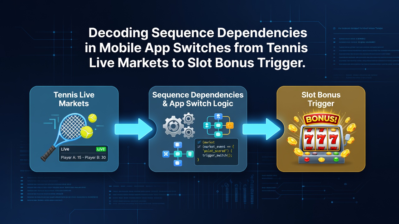 Grafiek van sequentieafhankelijkheden in mobiele apps met tennis en slots onder spending caps