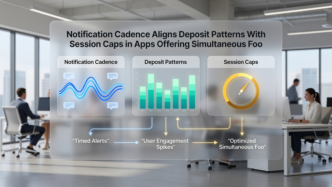 Diagram dat notificatieritmes, stortingspatronen en sessielimieten in een bettingapp visualiseert