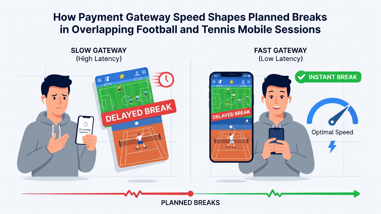 Gebruiker plant pauze tijdens live voetbal en tennis op smartphone
